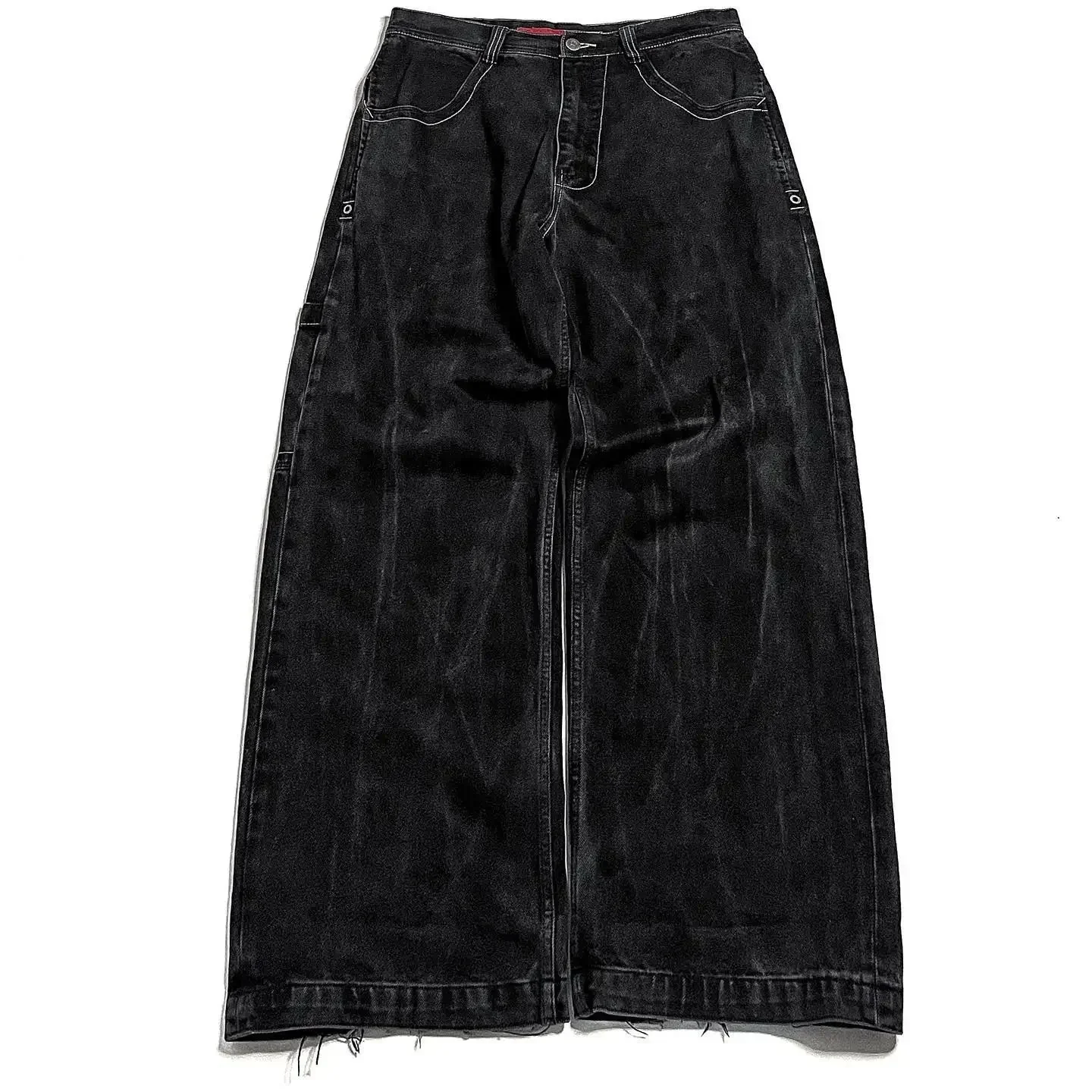 Black Skull Baggy Pants for Men