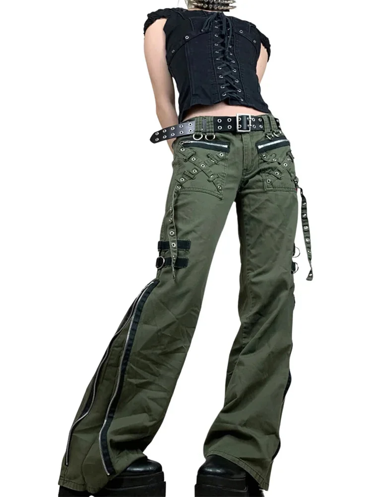 Green Army Style Womens Pants | Premium Cotton Blend