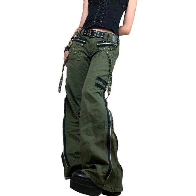 Green Army Style Womens Pants | Premium Cotton Blend