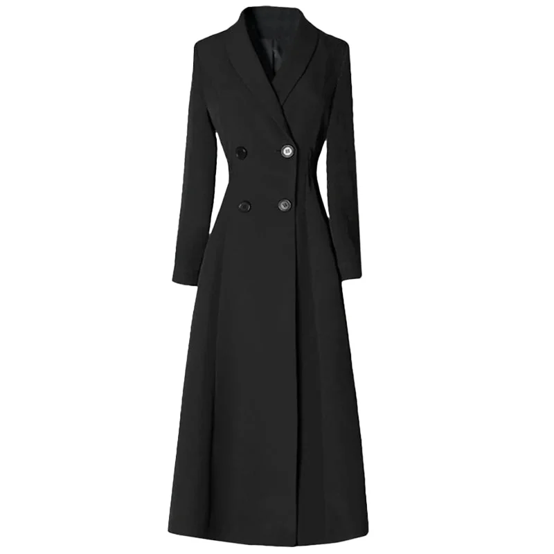 Classic Black Trench Coat for Women