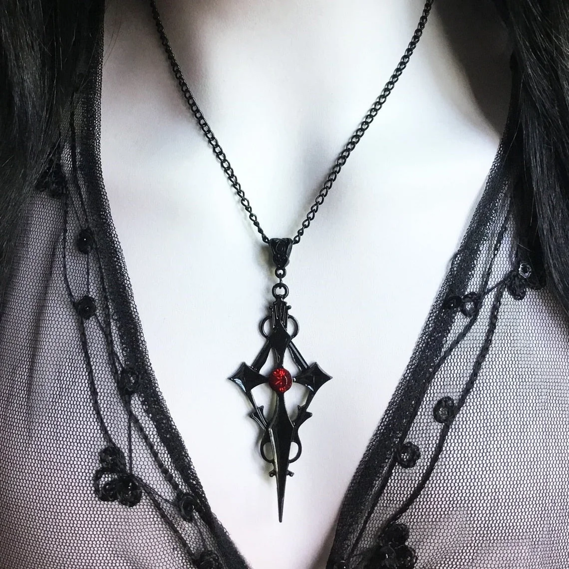Limited Edition Gothic Cross Necklace Premium Alloy 50cm