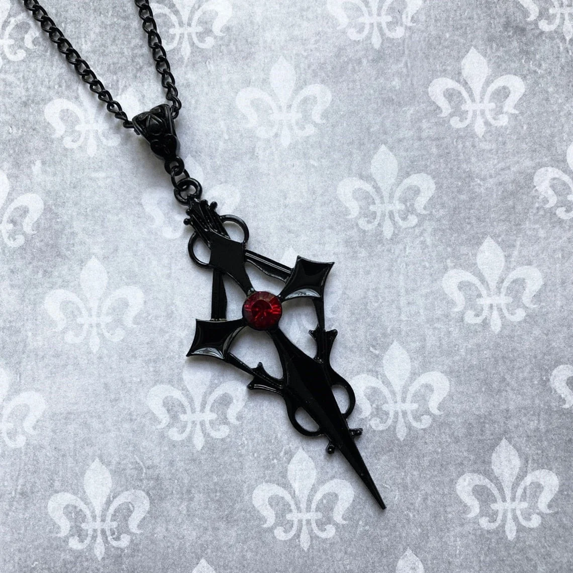 Limited Edition Gothic Cross Necklace Premium Alloy 50cm