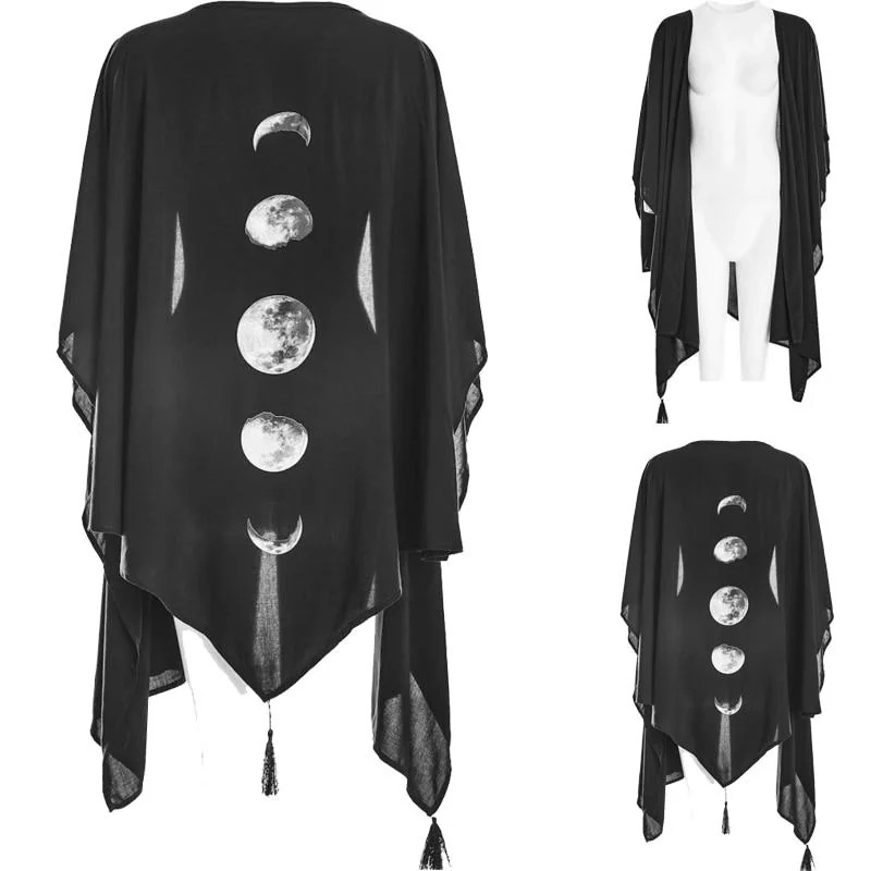 Gothic Style Black Cardigan Womens Sweater