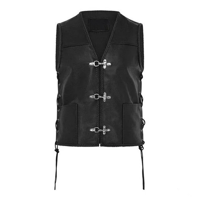 Premium Leather Vest for Men - Versatile & Bold Style