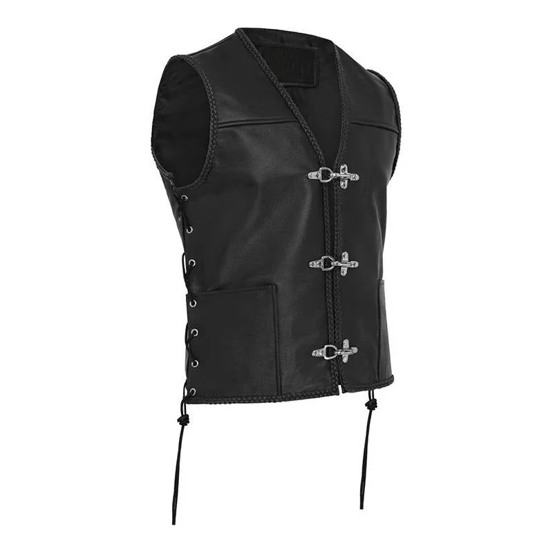 Premium Leather Vest for Men - Versatile & Bold Style