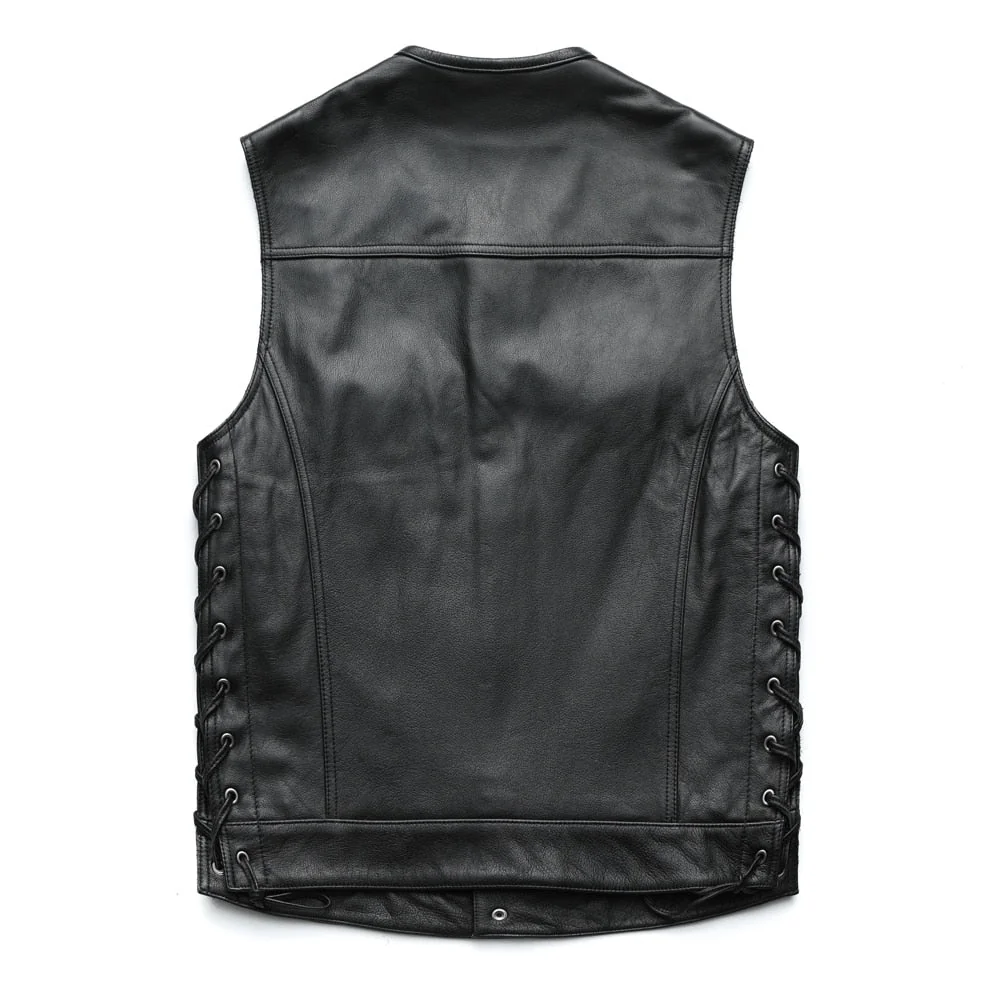 Premium Leather Vest for Men in Classic Black | Limited Edition