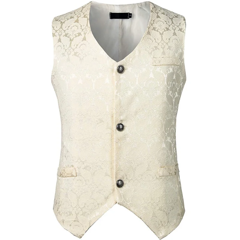Gothic Style Cotton Polyester Blend Mens Vest