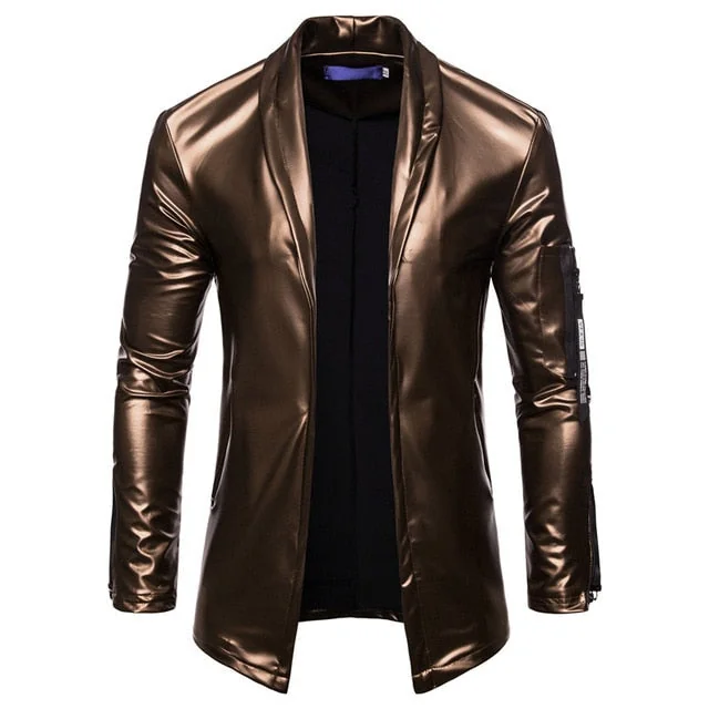 Premium Leather Mens Jacket - Black, Grey, Brown