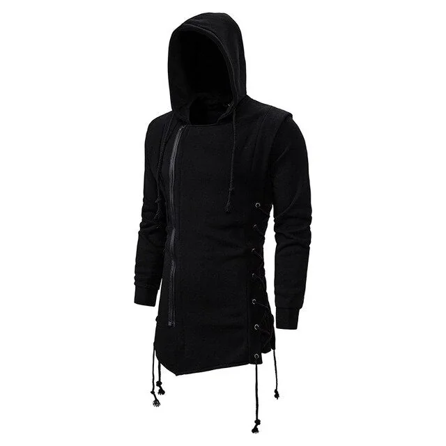 Black Gothic Style Hoodie for Men