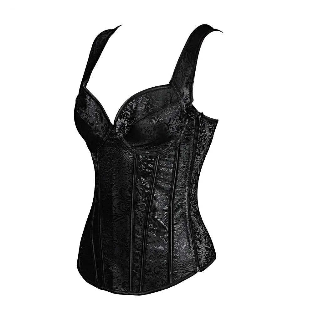 Black Lace-Up Gothic Vampire Corset Plus Size 6XL