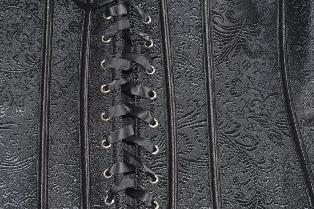 Black Lace-Up Gothic Vampire Corset Plus Size 6XL