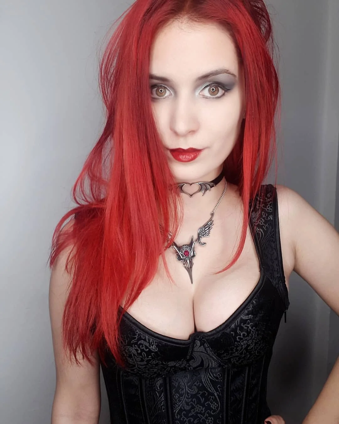 Black Lace-Up Gothic Vampire Corset Plus Size 6XL