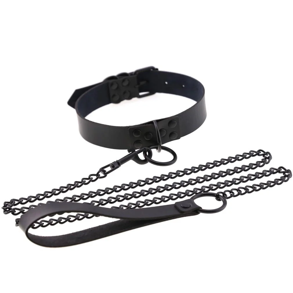 Stylish Bumper Choker Necklace with Play Leash