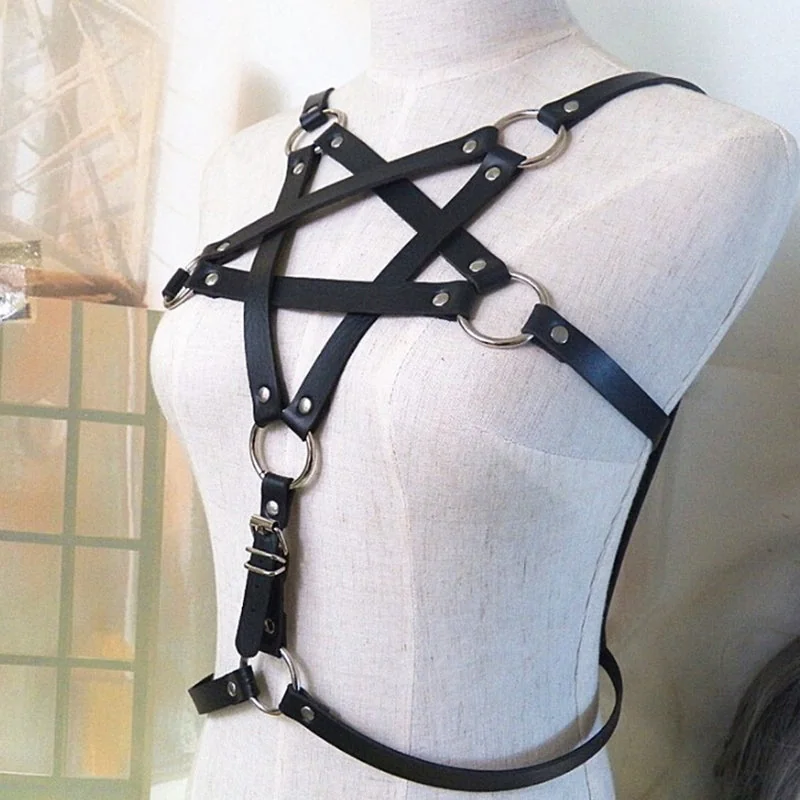 Pentagram Harness in Faux Leather