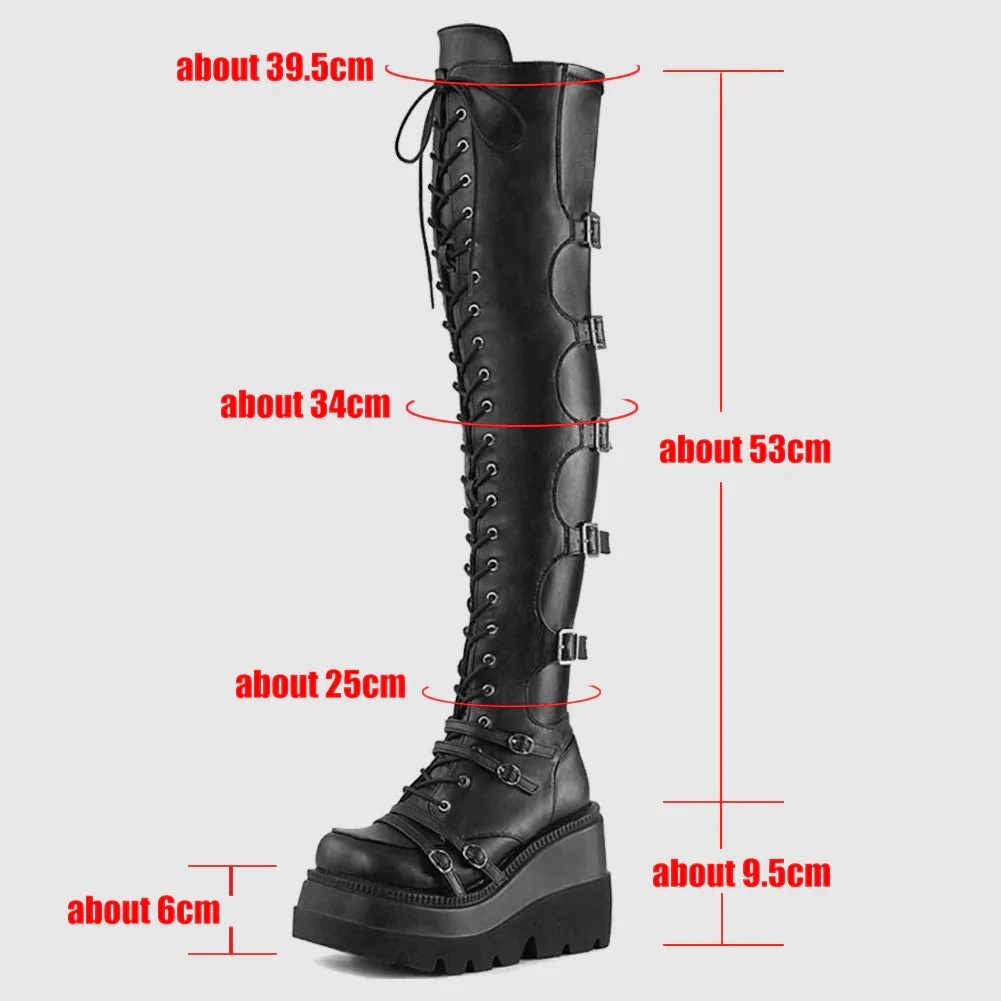 Gothic Style Platform Boots for Women