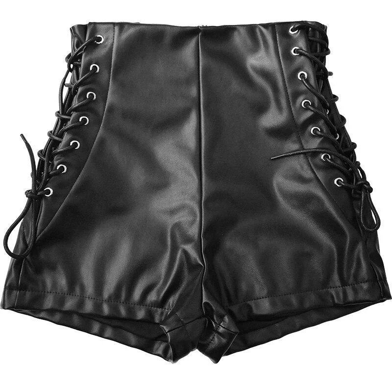 Black Gothic Style Shorts for Women