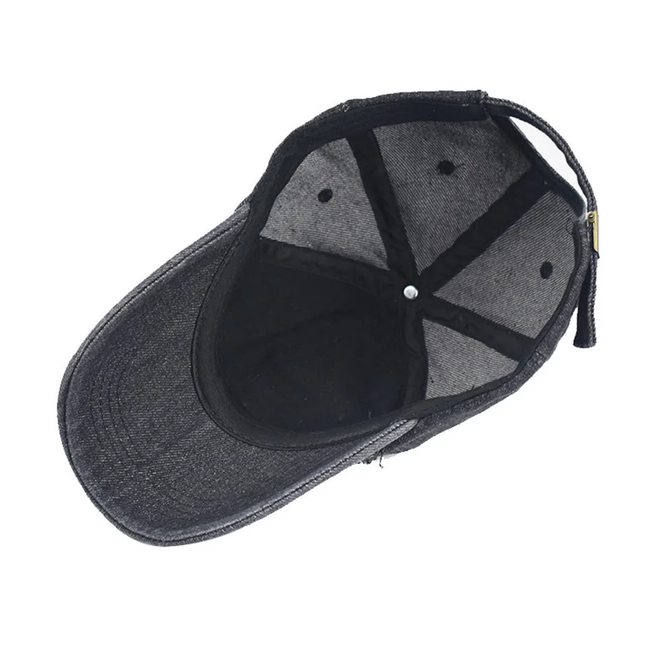 Comfortable Cotton Worn Cap for Men - Black