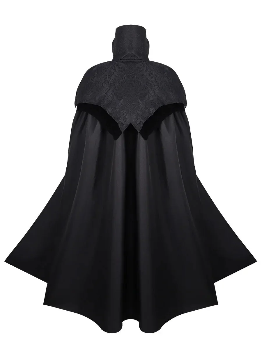 Gothic Style Mens Cotton Polyester Blend Cloak