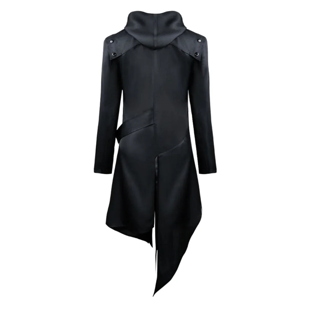 Premium Black Hooded Trench Coat for Men