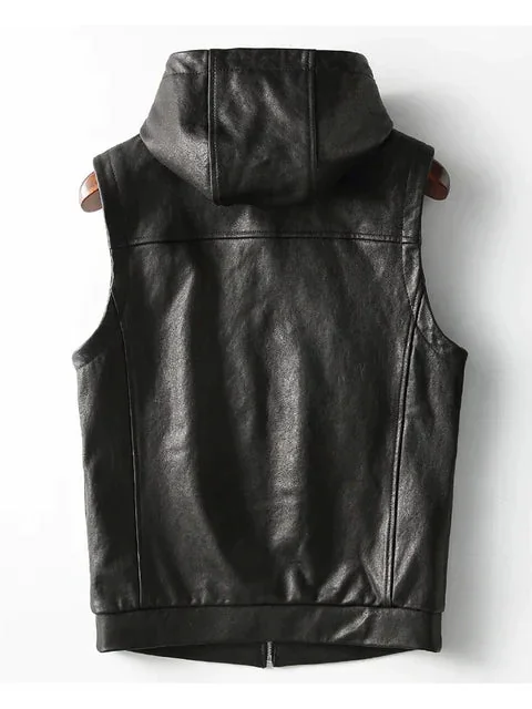 Black PU Leather Vest for Men - Premium Style and Quality
