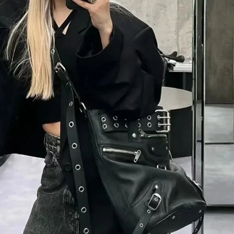 Black PU Leather Crossbody Bag for Women - Limited Edition