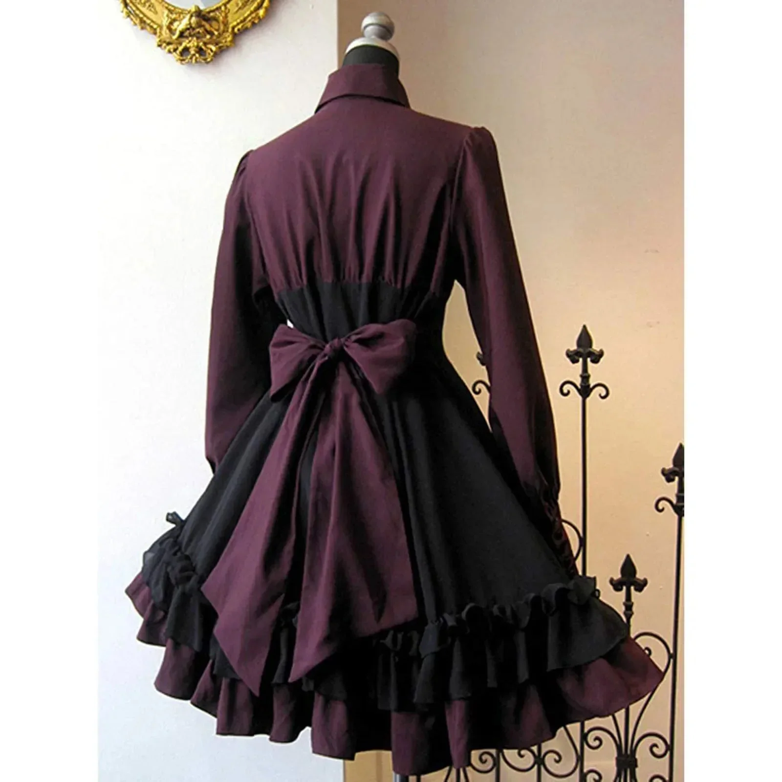 Stunning Vintage Red Dress Floral Printed Maxi