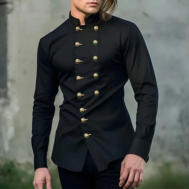 Premium Cotton Blend Mens Casual Shirt in Black