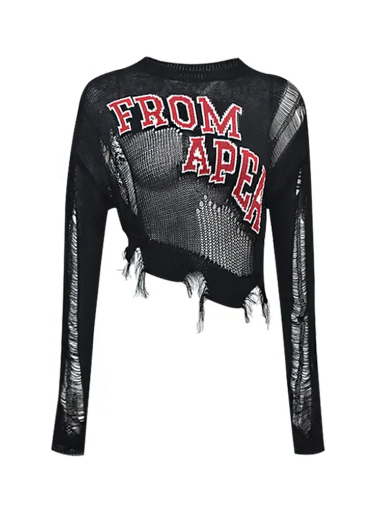 Womens Black Vintage Pullover | Limited Edition Cotton & Polyester Blend