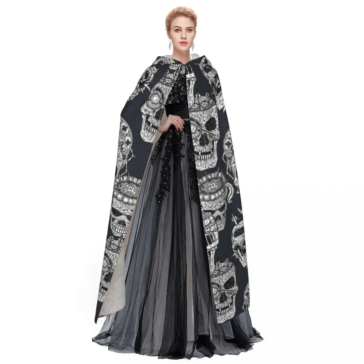 Premium Black Skull Cloak Unisex