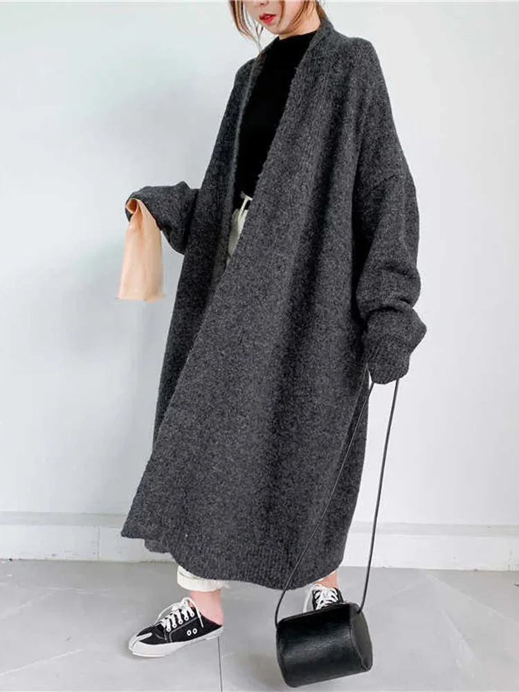 Black Oversized Cardigan Sweater