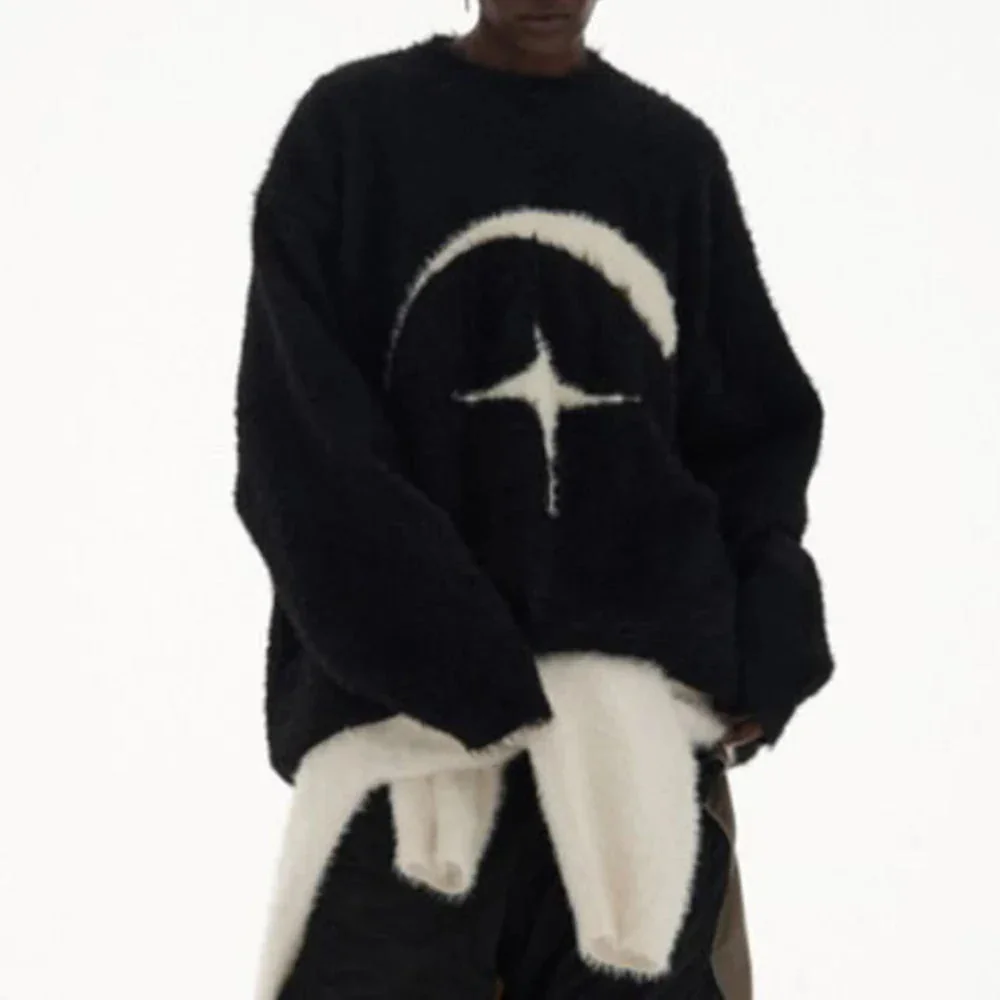 Black Gothic Style Mens Sweater