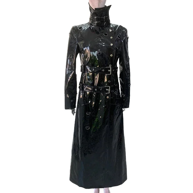 Chic Black Faux Leather Womens Jacket