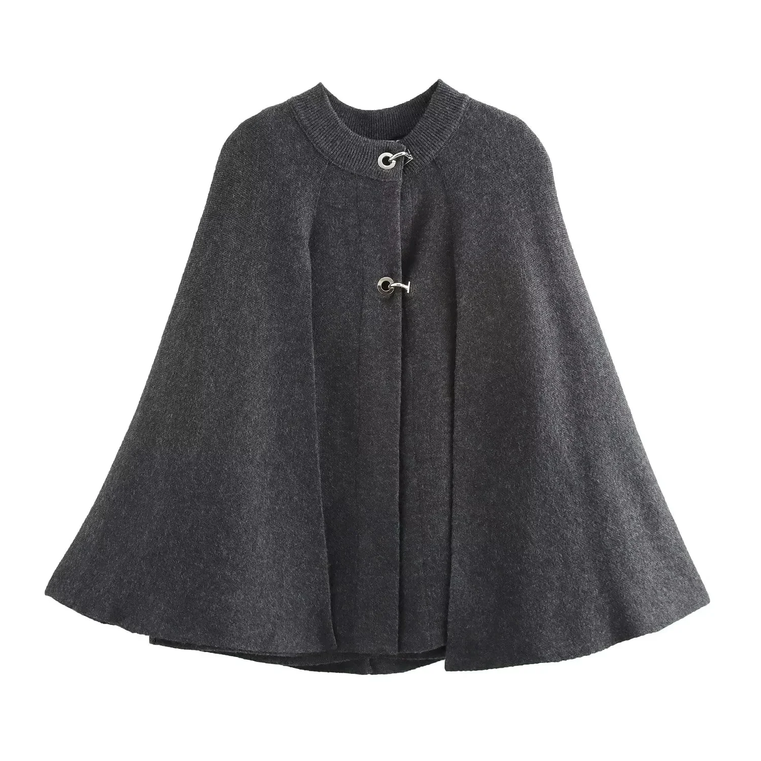 Gray Premium Cotton Womens Cape - Trendy Fashion Statement