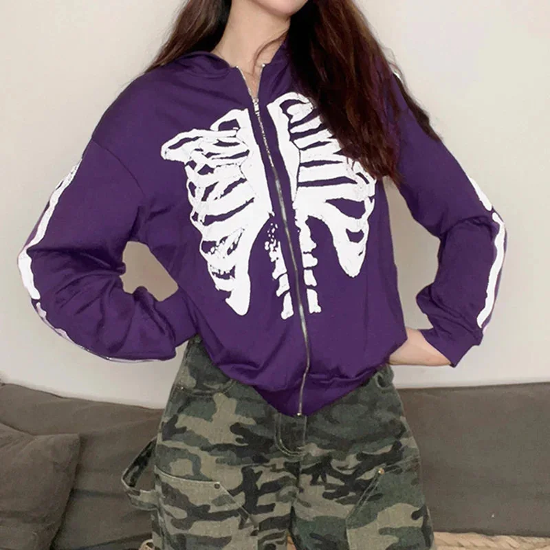 Purple Gothic Women Sweatshirt - Premium Cotton Polyester Blend
