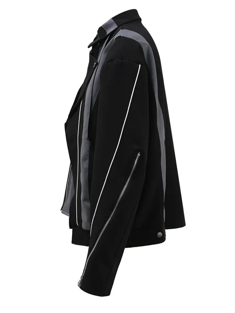 Stylish Black Faux Leather Womens Jacket