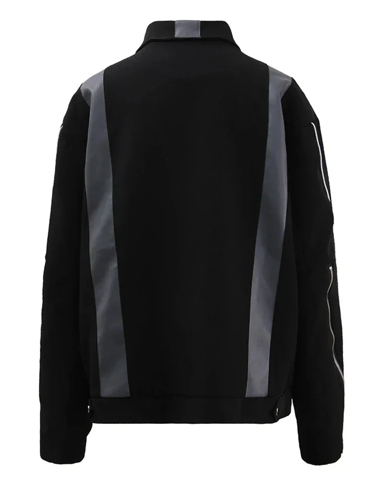 Stylish Black Faux Leather Womens Jacket