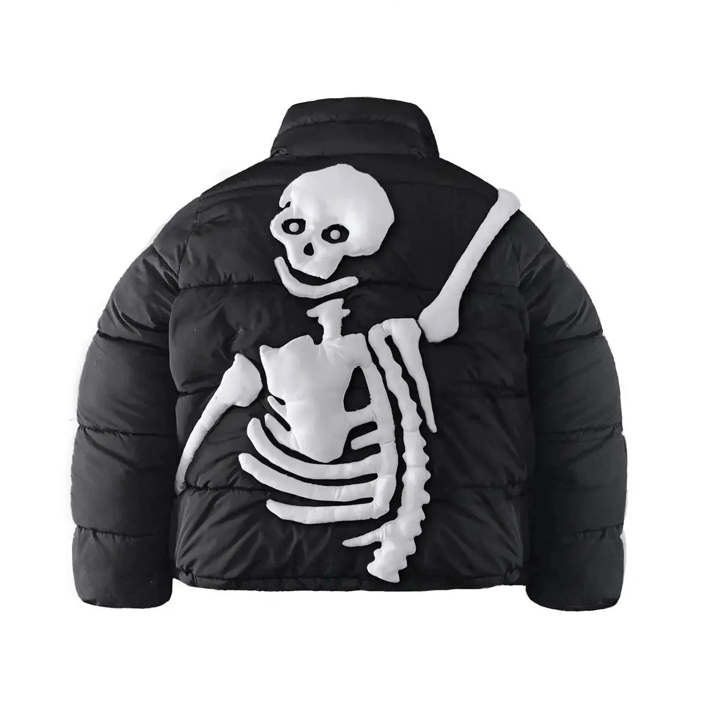 Limited Edition Black Skeleton Puffer Jacket for Men
