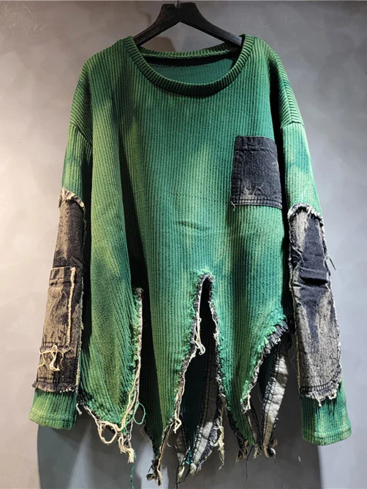 Fashionable Vintage Red Pullover for Women