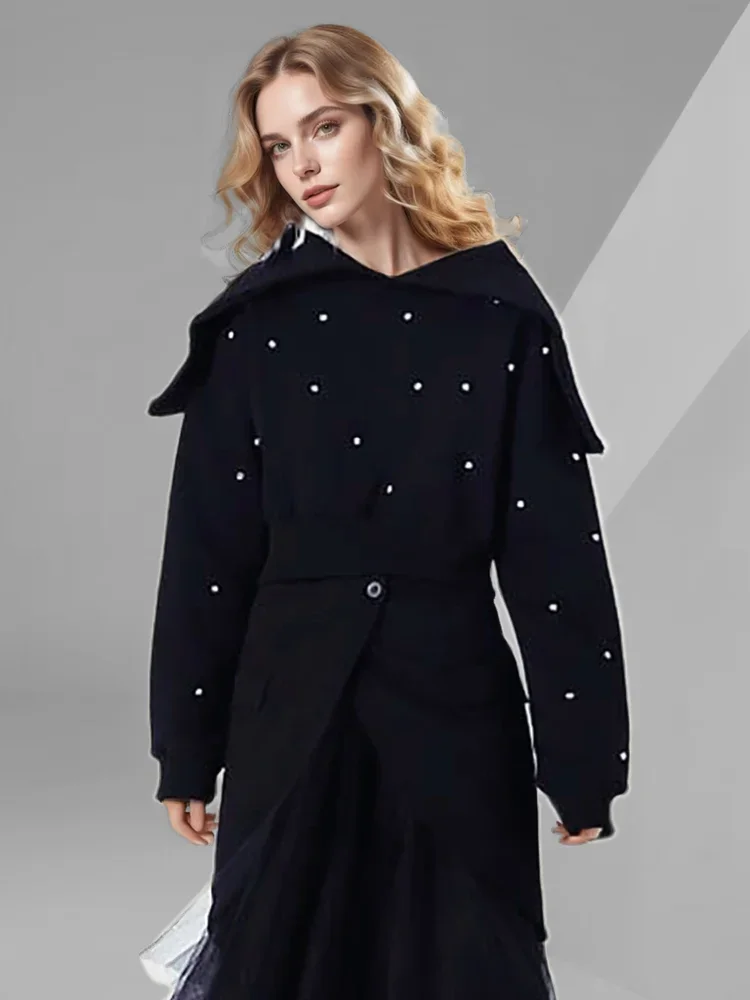 Black Knitted Sweater for Women Premium Cotton Polyester Blend