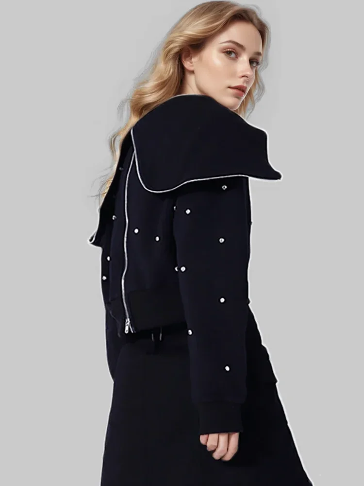 Black Knitted Sweater for Women Premium Cotton Polyester Blend