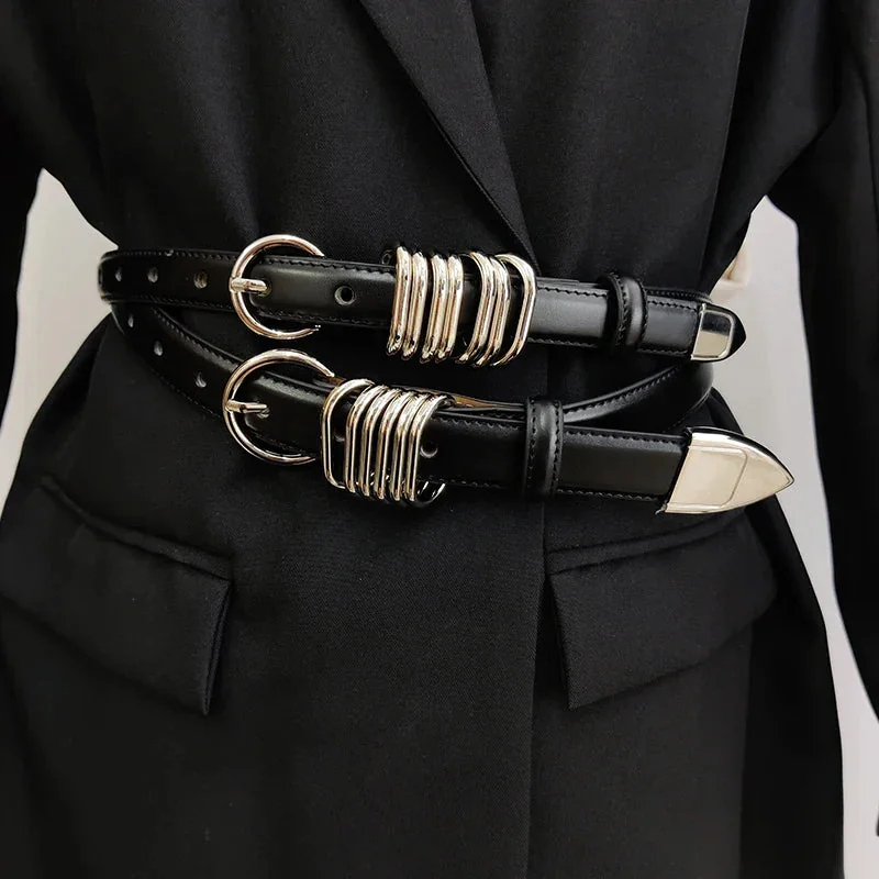 Black Genuine Leather Womens Belt - Limited Edition