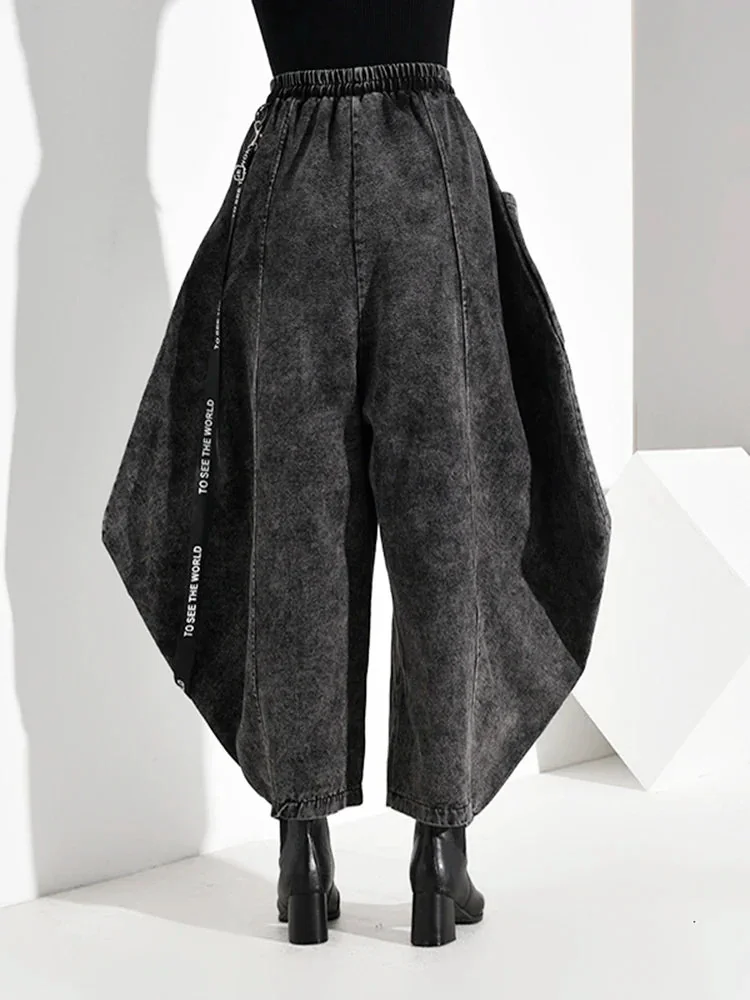 Black Wide Leg Womens Pants - Premium Cotton Polyester Blend