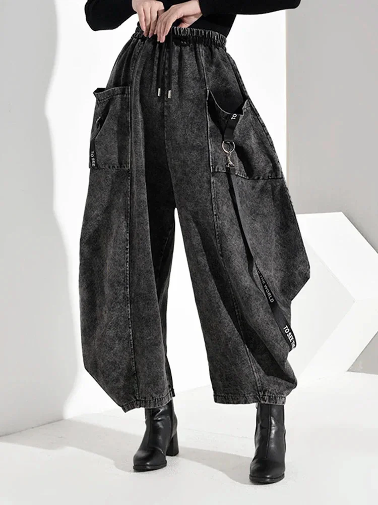 Black Wide Leg Womens Pants - Premium Cotton Polyester Blend