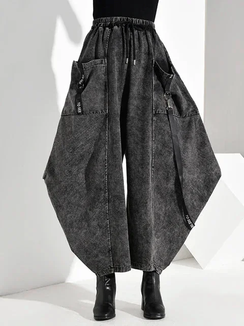 Black Wide Leg Womens Pants - Premium Cotton Polyester Blend