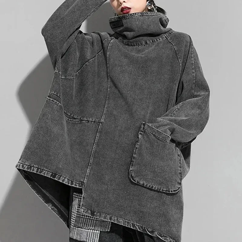 Gray Loose Fit Sweater for Women