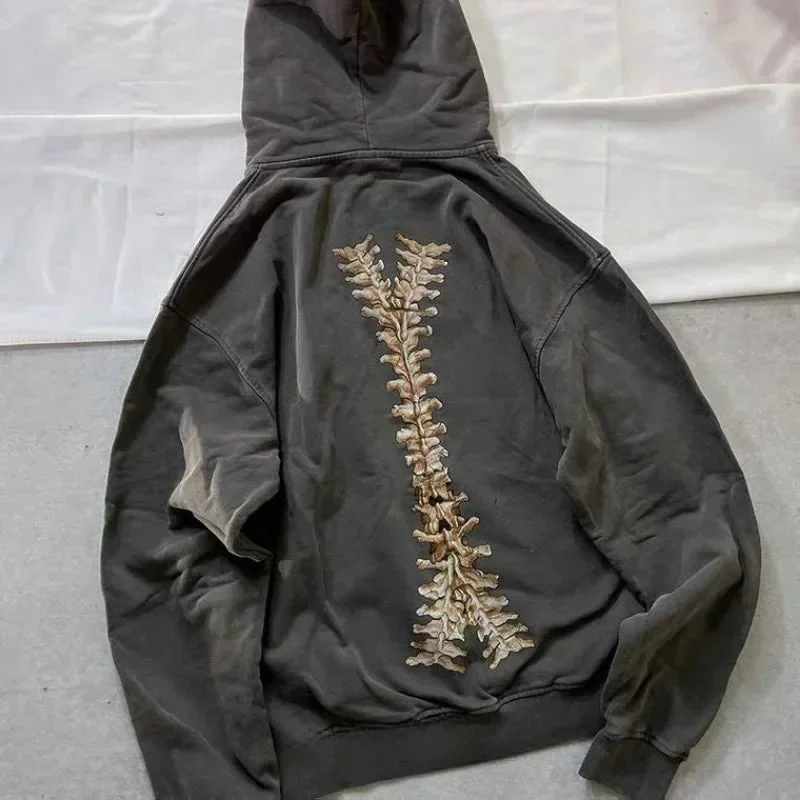 Premium Gray Cotton Blend Hooded Sweatshirt for Men