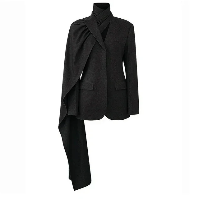 Classic Black Elegant Blazer for Women