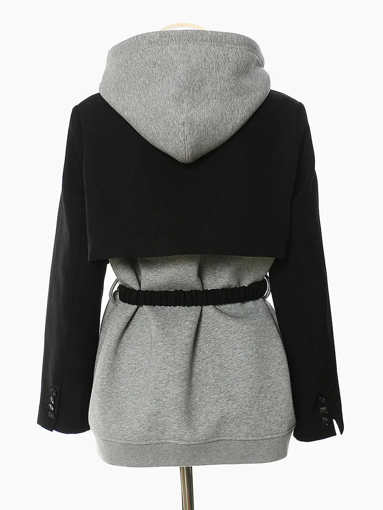 Gray Hooded Sweatshirt for Women Premium Cotton Blend