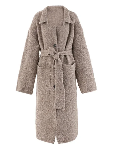 Beige Premium Cotton Long Cardigan for Women