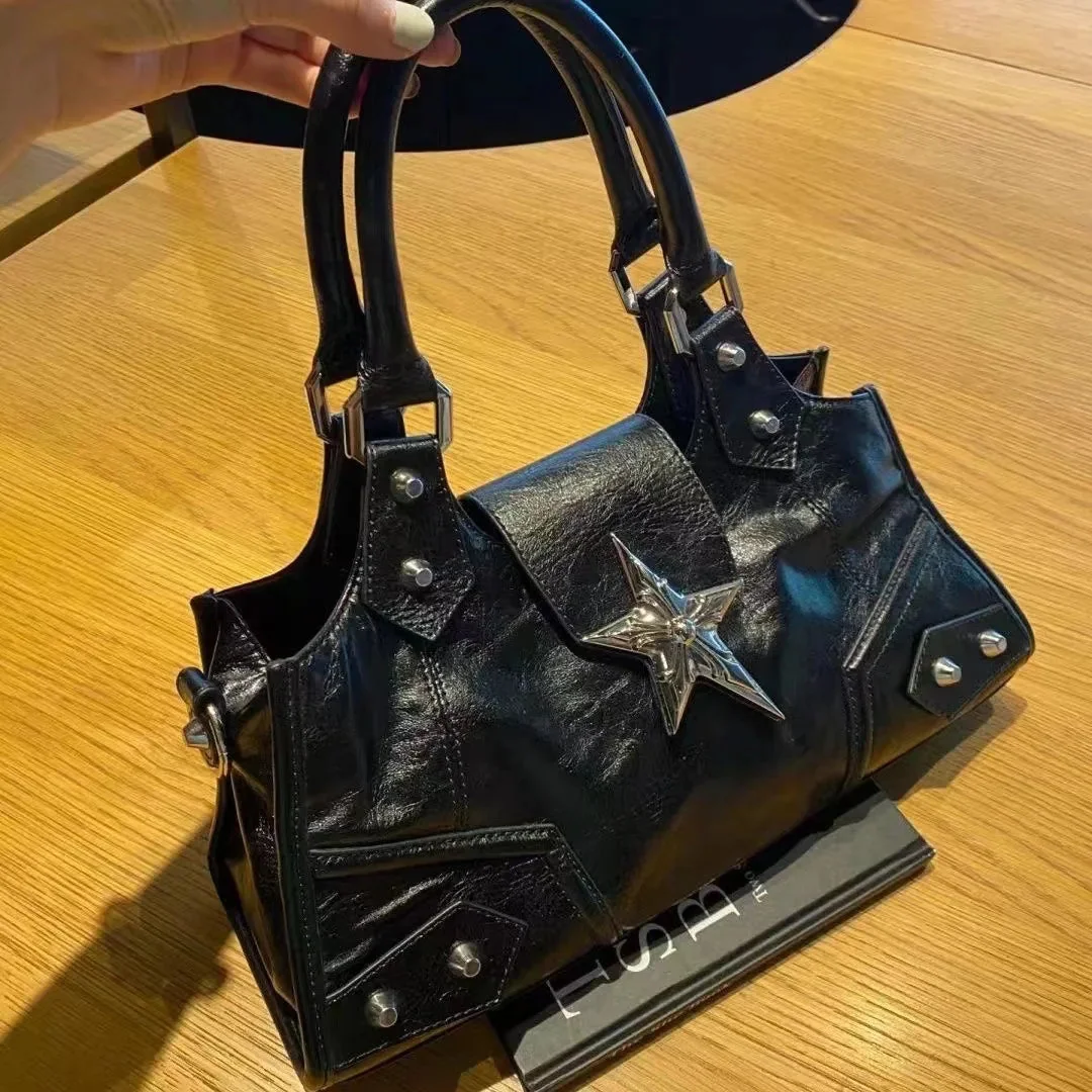 Elegant Black Gothic Crossbody Bag for Women